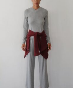 The Baby Rib V-Neck Long Sleeve