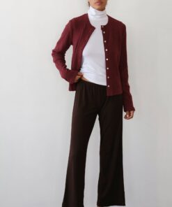 The Baby Rib Scallop Pant