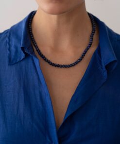 The Lapis Rondelle Necklace