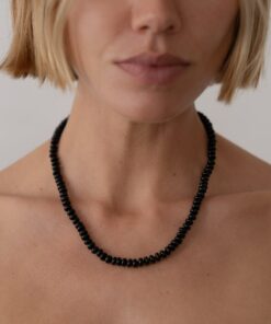 The Onyx Rondelle Necklace